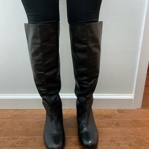 Davos simple black leather tall boot size 38 (7)